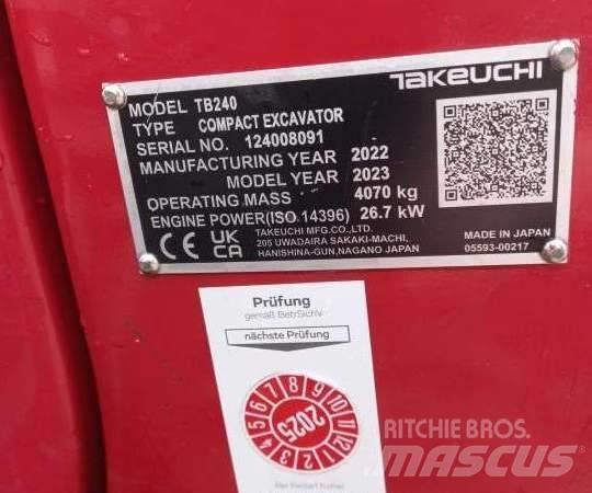 Takeuchi TB 240 DPF Мини-экскаваторы