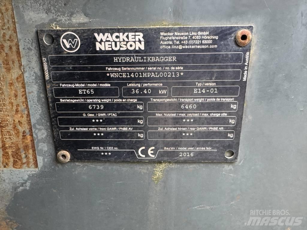 Wacker Neuson ET65 Гусеничные экскаваторы