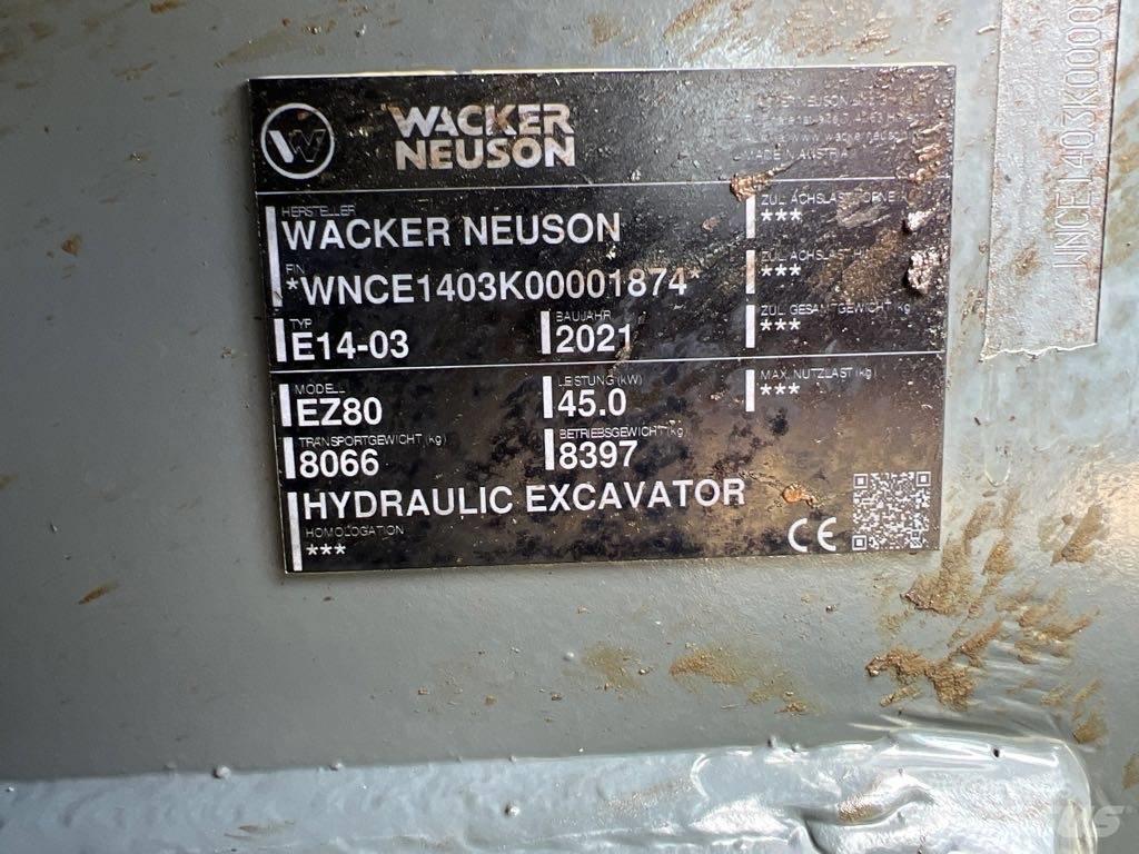Wacker Neuson EZ80 Гусеничные экскаваторы
