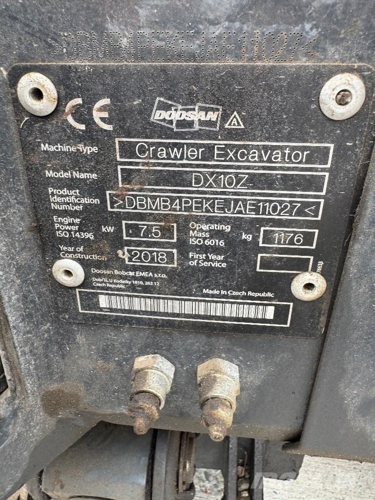 Doosan DX 10 Z Мини-экскаваторы
