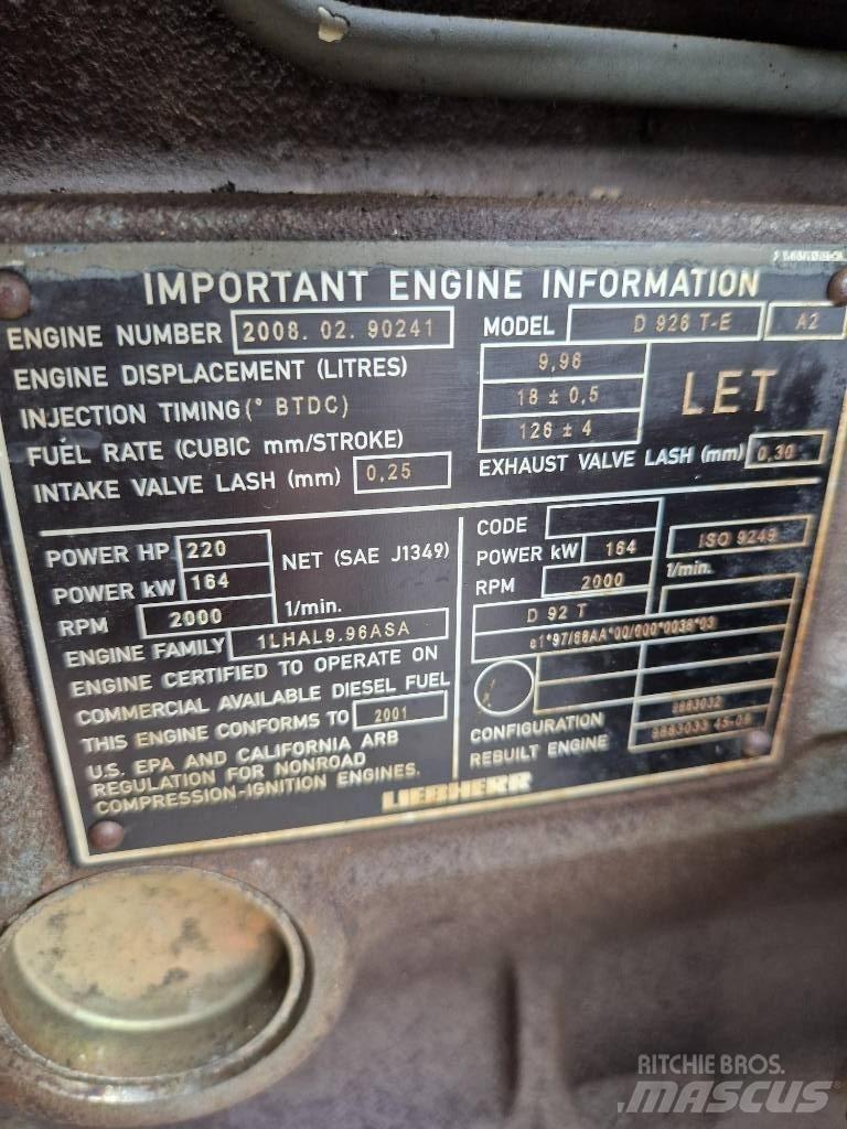 Liebherr D926 TE A2 Двигатели