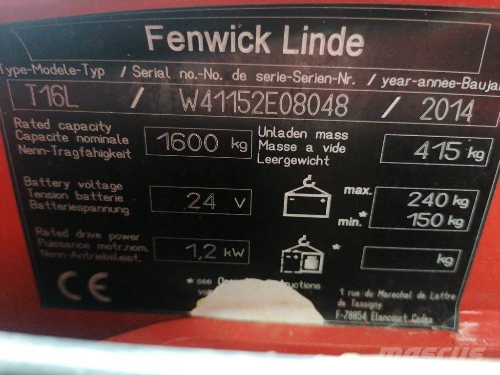 Linde T16L Ручные электрические тележки