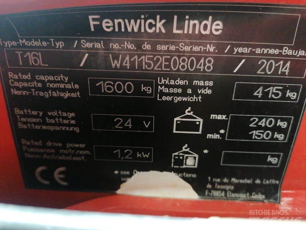 Linde T16L Ручные электрические тележки