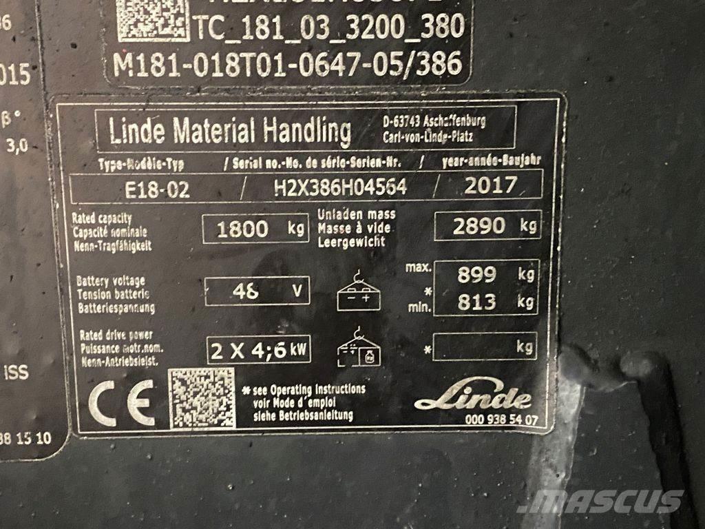 Linde E18-02 Электропогрузчики