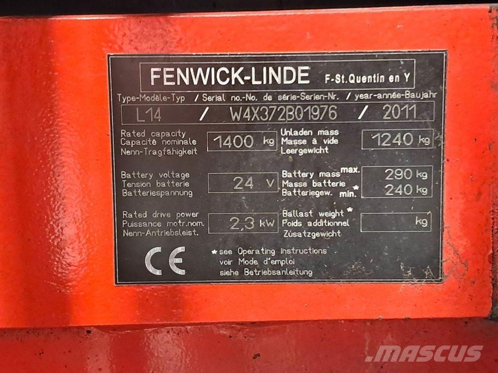 Linde L14 Ручные штабелёры с электроподъёмом