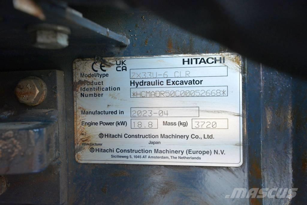Hitachi ZX 33 U-6 Мини-экскаваторы
