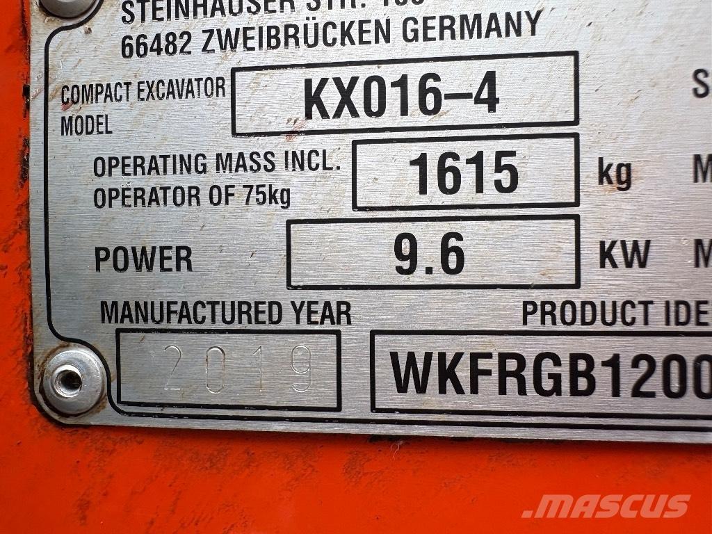Kubota KX 016-4 Мини-экскаваторы