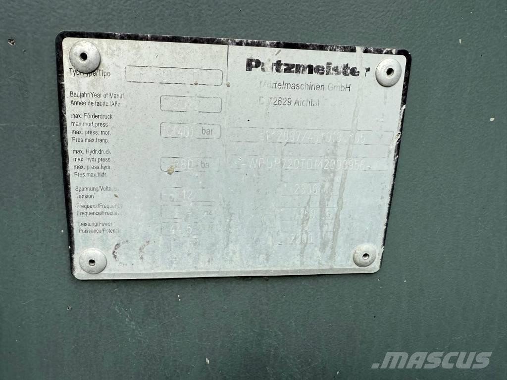 Putzmeister P 720 TD Бетононасосы