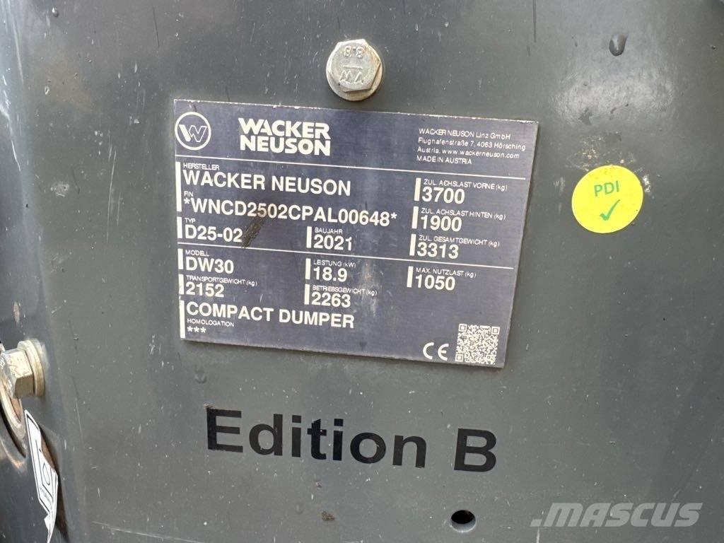 Wacker Neuson DW30 Мини-самосвалы