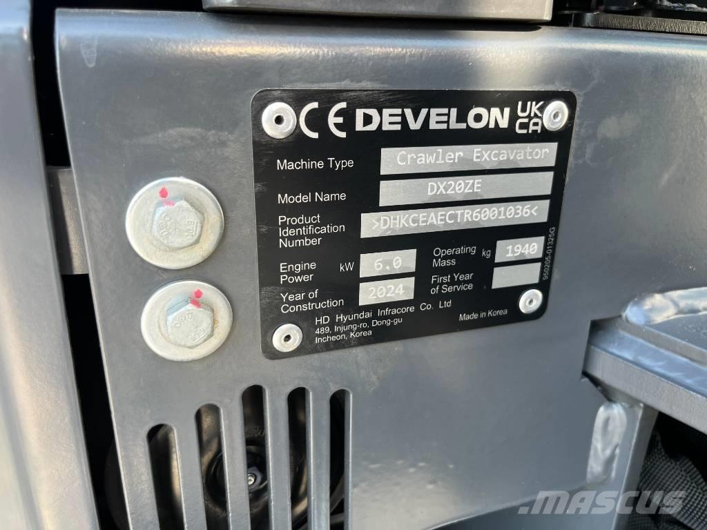 Develon DX 20 ZE Мини-экскаваторы