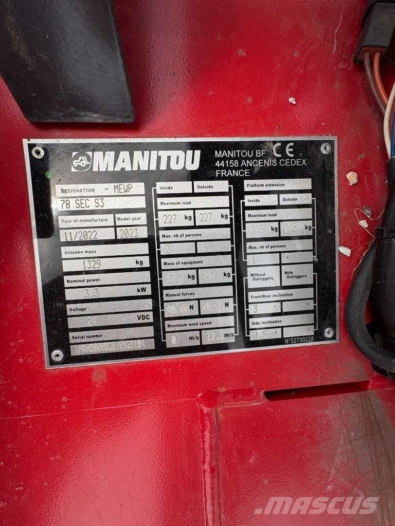 Manitou 78 SEC Ножничные подъемники