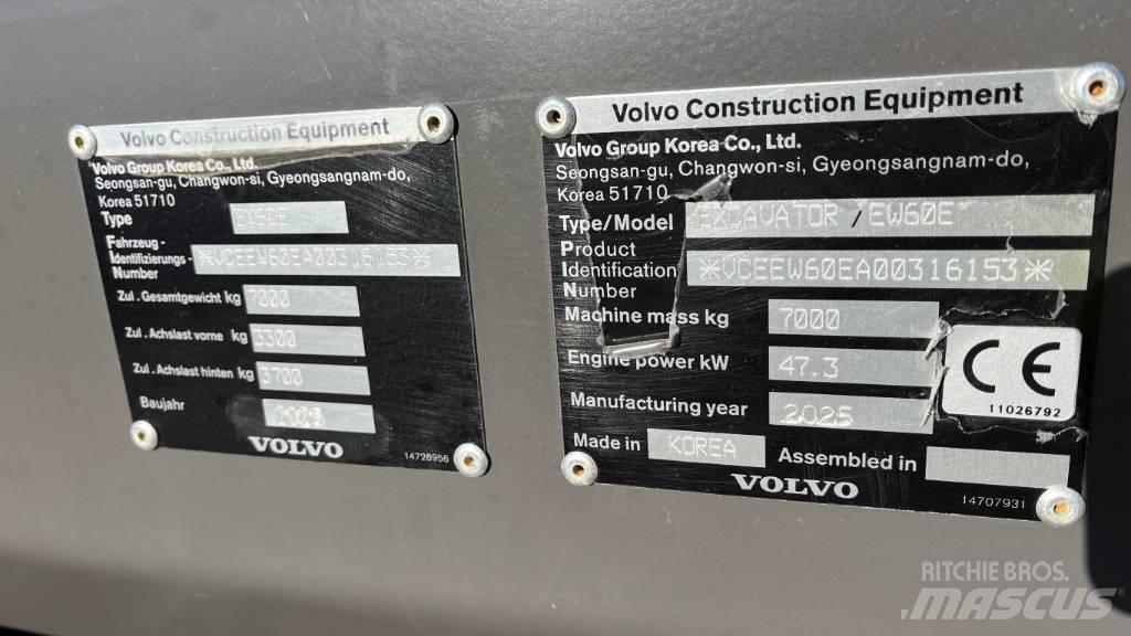 Volvo EW60E Колёсные экскаваторы