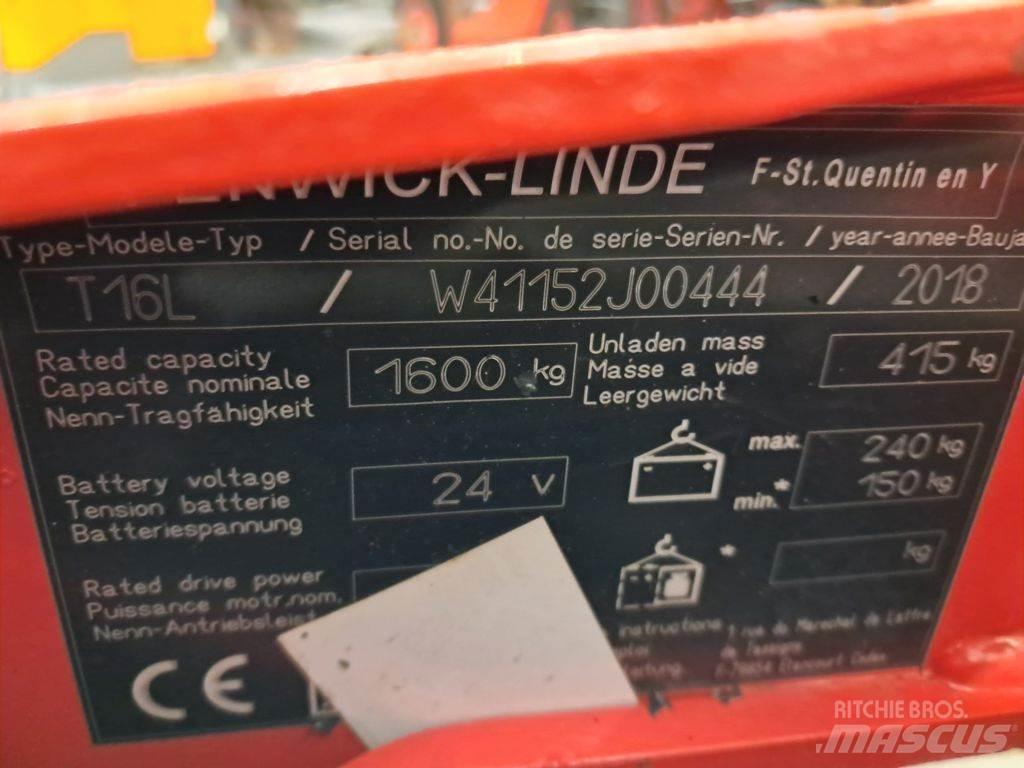 Linde T16L Ручные электрические тележки