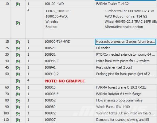 Farma T14G2 C10,2 Прицепы Лесовозы