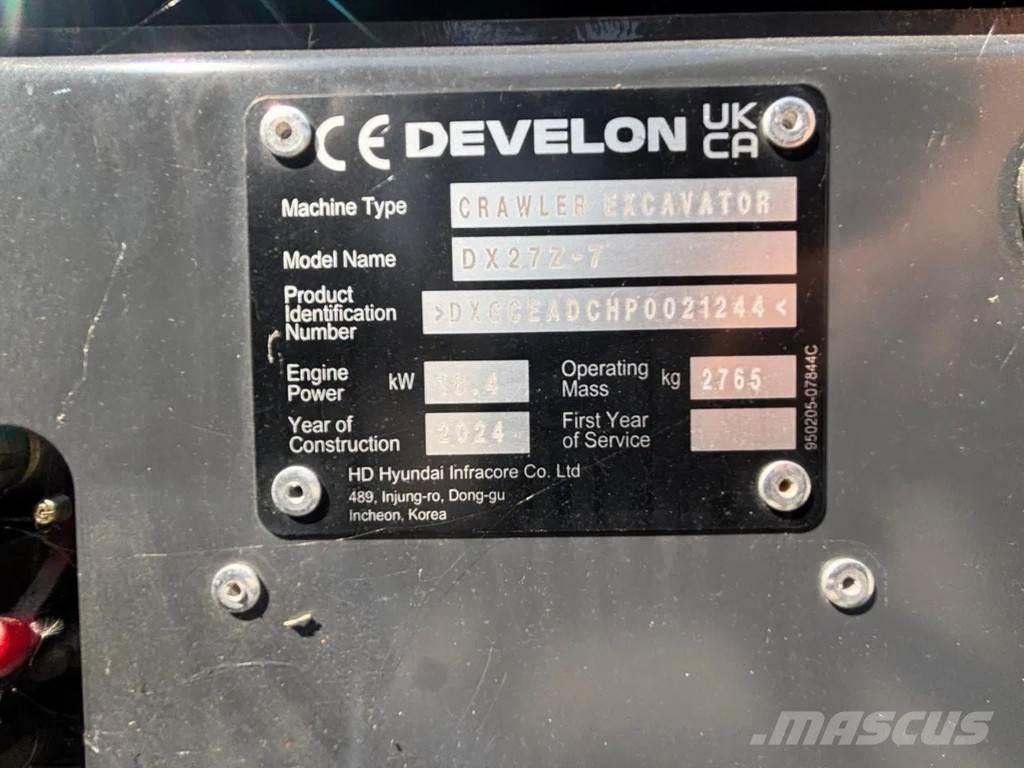 Doosan DX27Z-7 Мини-экскаваторы