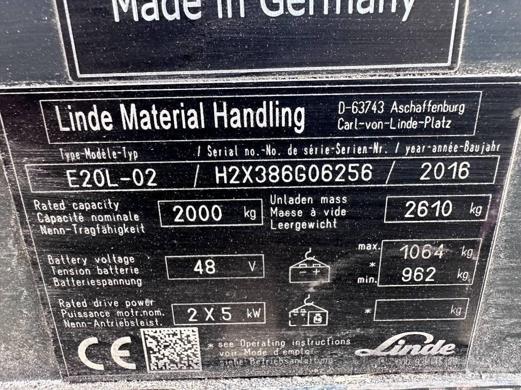 Linde E20L-02 Электропогрузчики