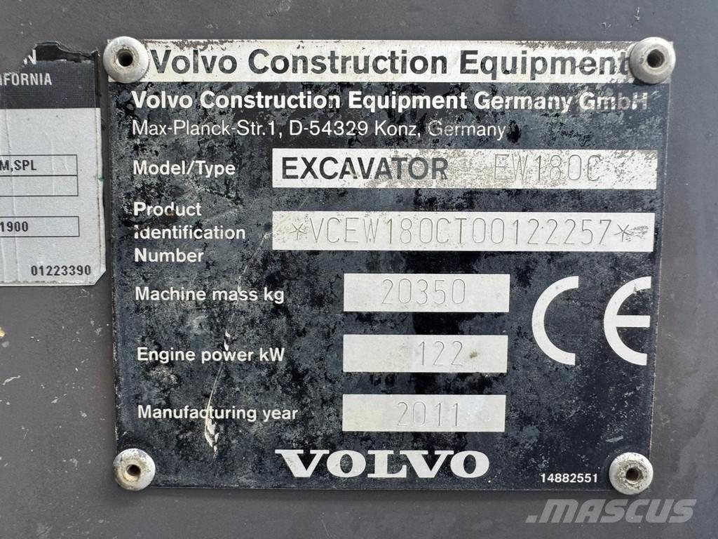 Volvo EW180C Колёсные экскаваторы