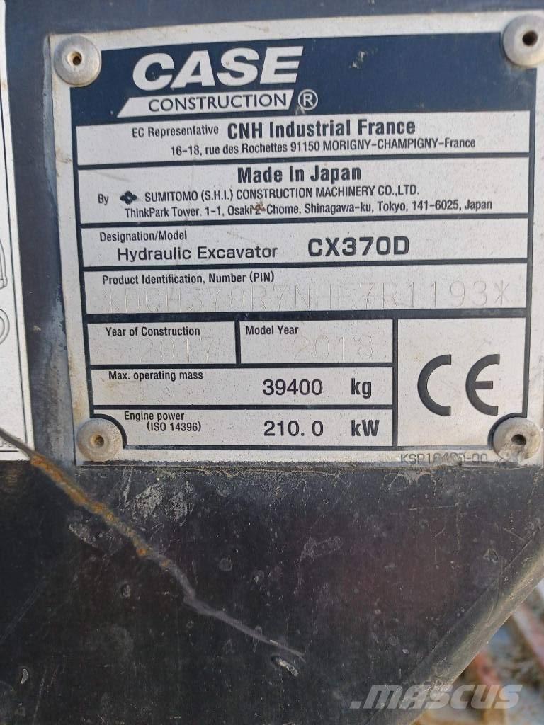 CASE CX 370 D Гусеничные экскаваторы