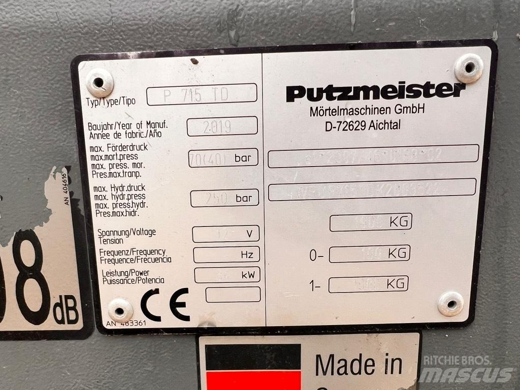 Putzmeister P 715 TD Бетононасосы