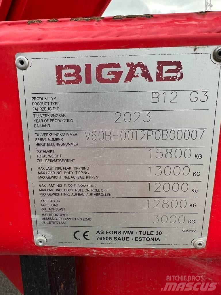 Bigab B 12 Обычные тракторные прицепы
