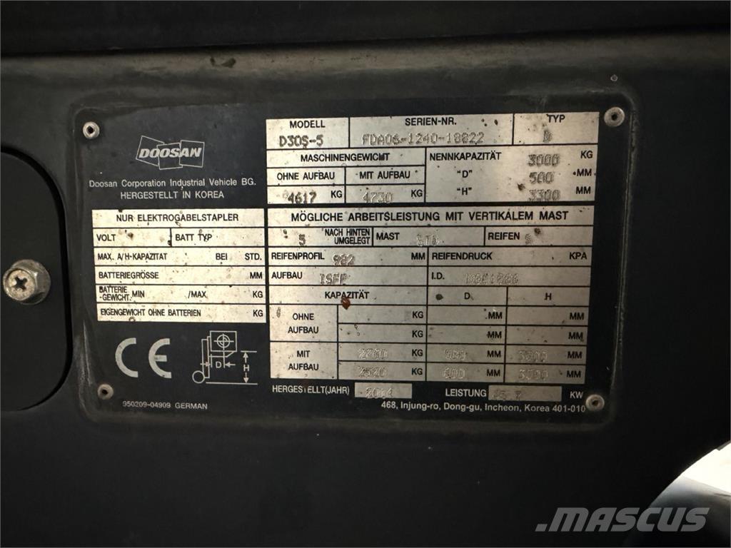 Doosan D30S-5 Дизельные погрузчики