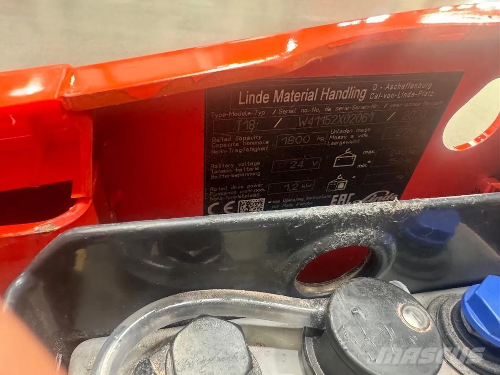 Linde T 18 Ручные электрические тележки