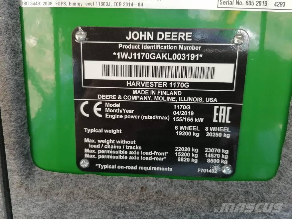 John Deere 1170G Харвестеры