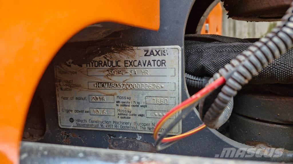 Hitachi ZX 19 U-5 Мини-экскаваторы