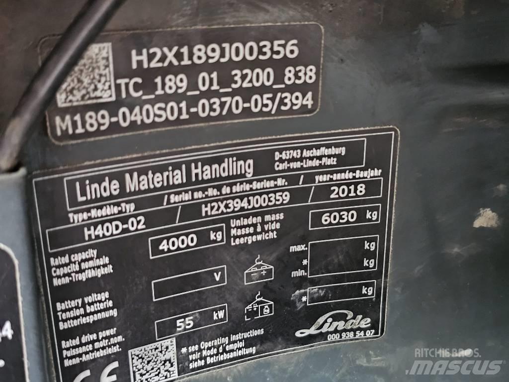 Linde H40D-02 Дизельные погрузчики