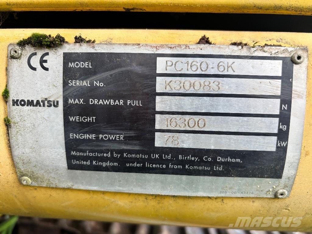 Komatsu PC 160-6K Гусеничные экскаваторы