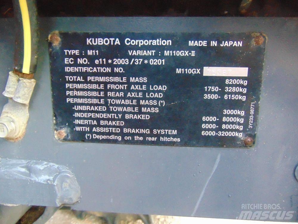 Kubota M 110 GX Трактора