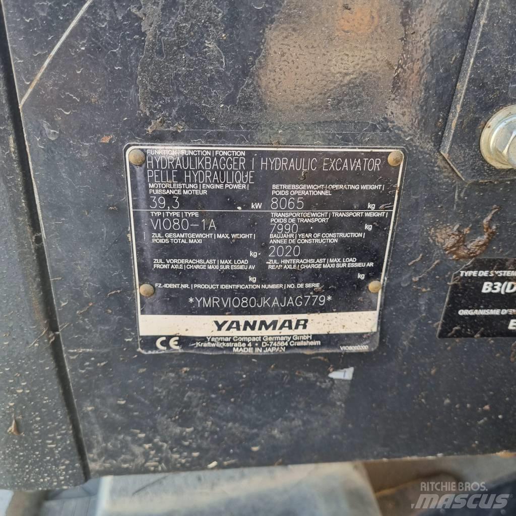 Yanmar Vio 80-1A Малые экскаваторы 7т-12т