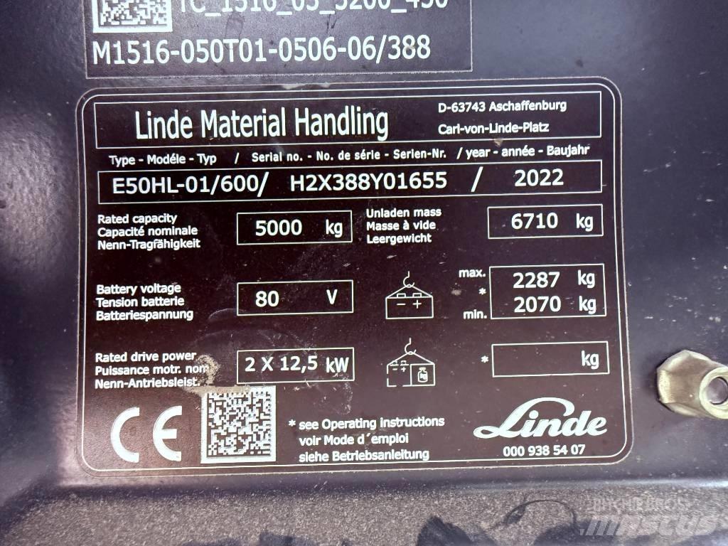 Linde E50/600HL/388 Электропогрузчики