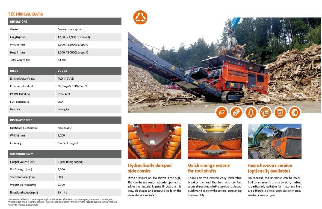 Arjes Eurec S-850 Промышленные шредеры