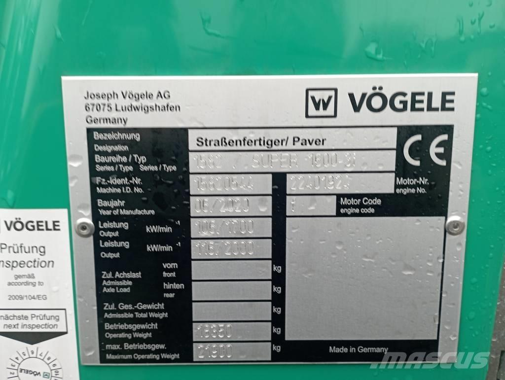Vögele Super 1600-3i Асфальтоукладчики