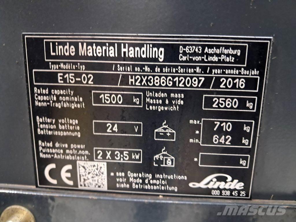 Linde E15-02 Электропогрузчики