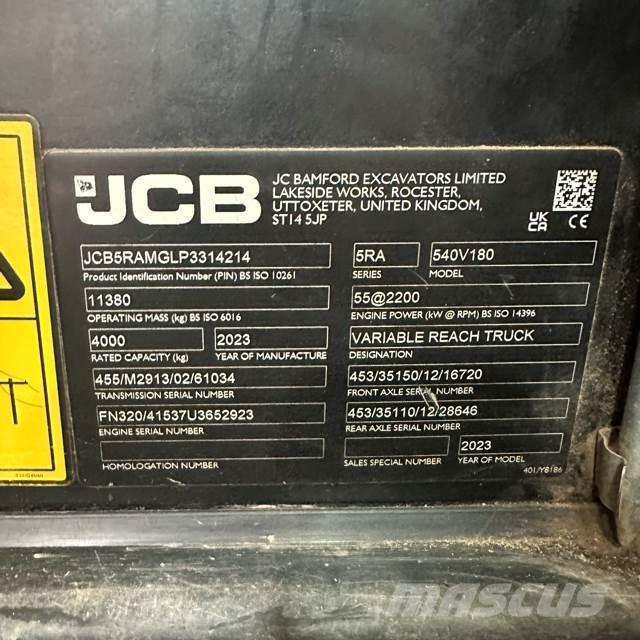 JCB 540-180 Телескопические погрузчики