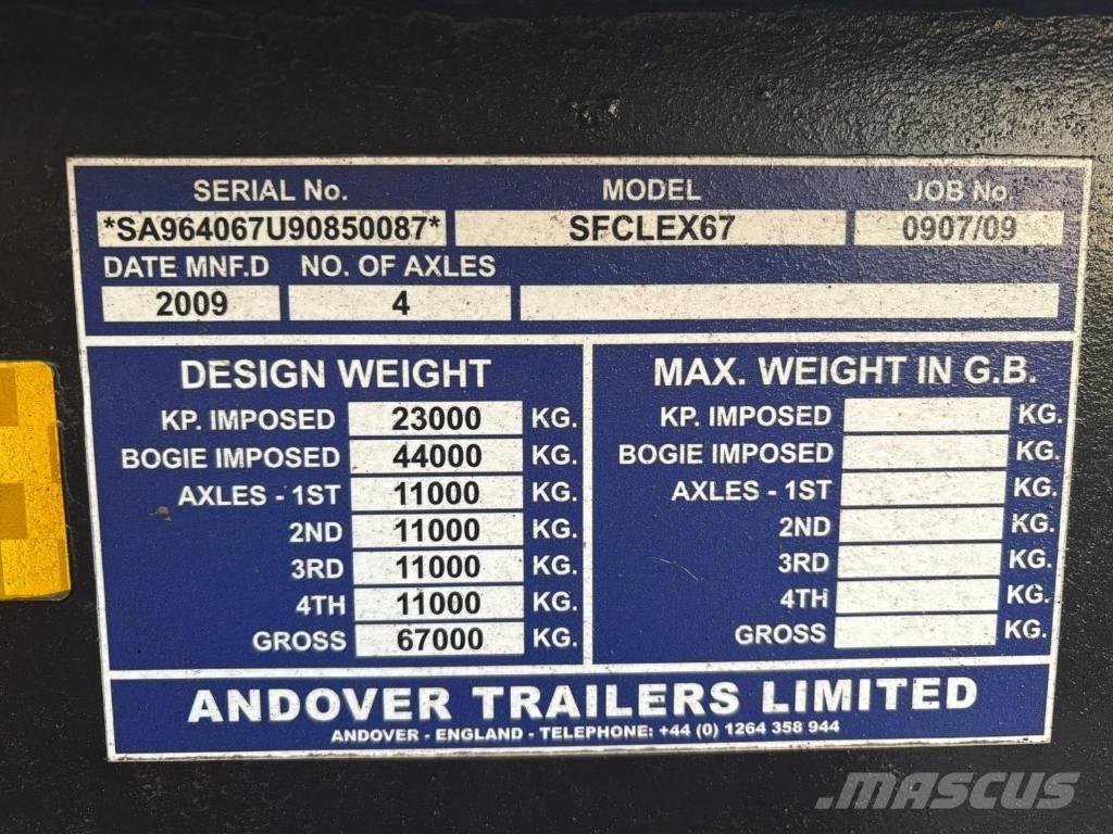 Andover SFCLEX 67 Низкорамные прицепы