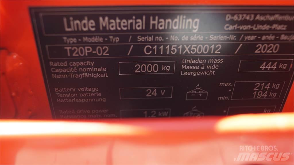 Linde T20P Ручные электрические тележки