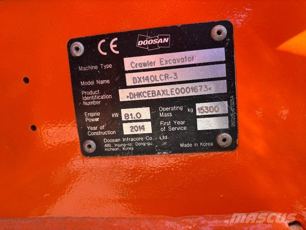 Doosan DX 140 LCR-3 Гусеничные экскаваторы