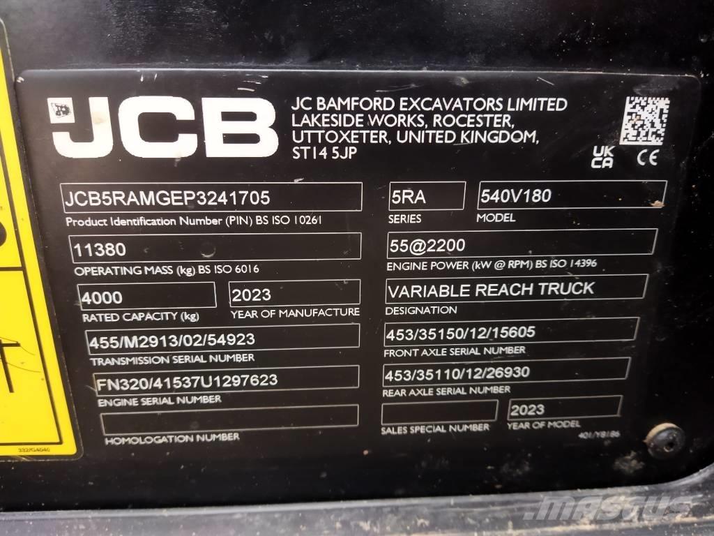 JCB 540.180 Телескопические погрузчики