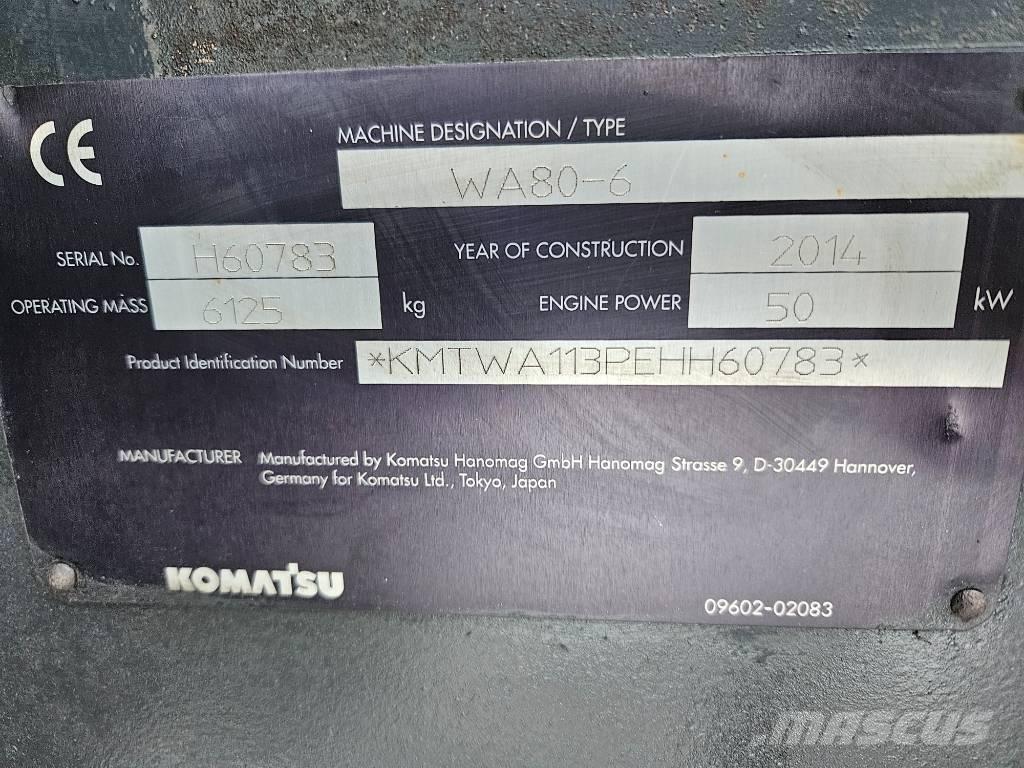 Komatsu WA80-6 Фронтальные погрузчики