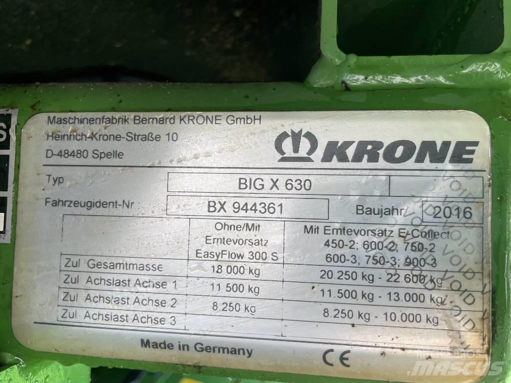 Krone Big X 630 Самоходные кормоуборочные комбайны