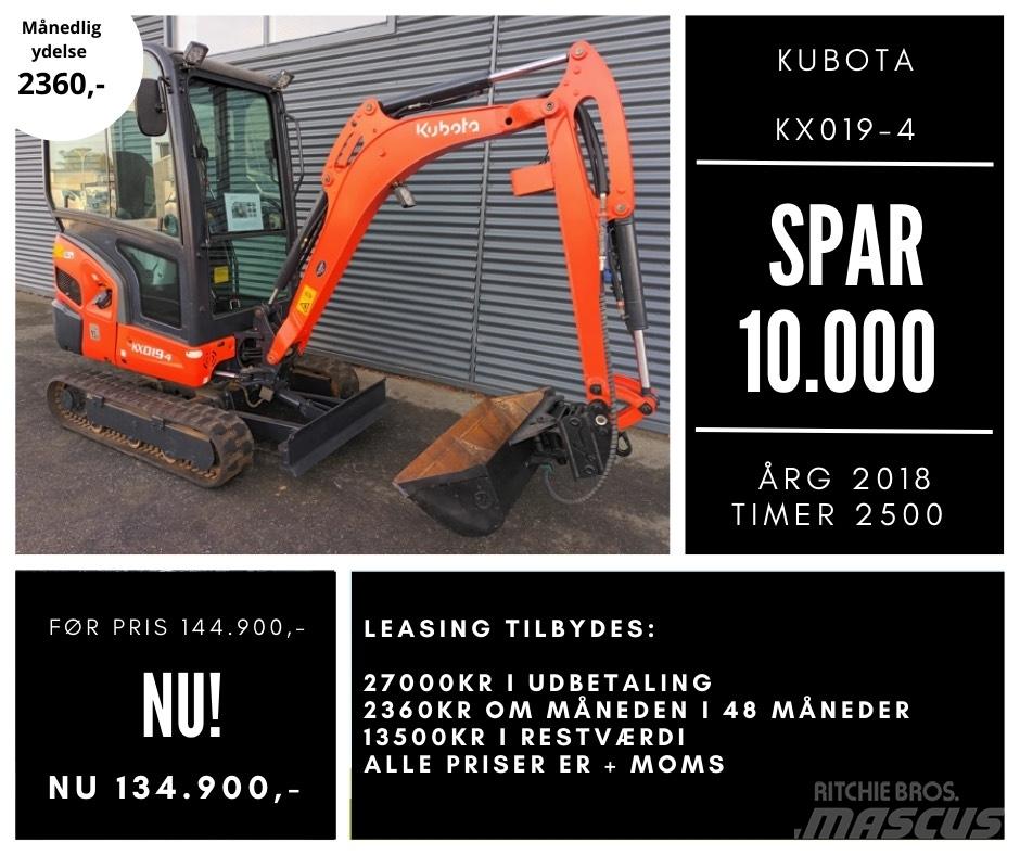 Kubota kx019-4 Мини-экскаваторы