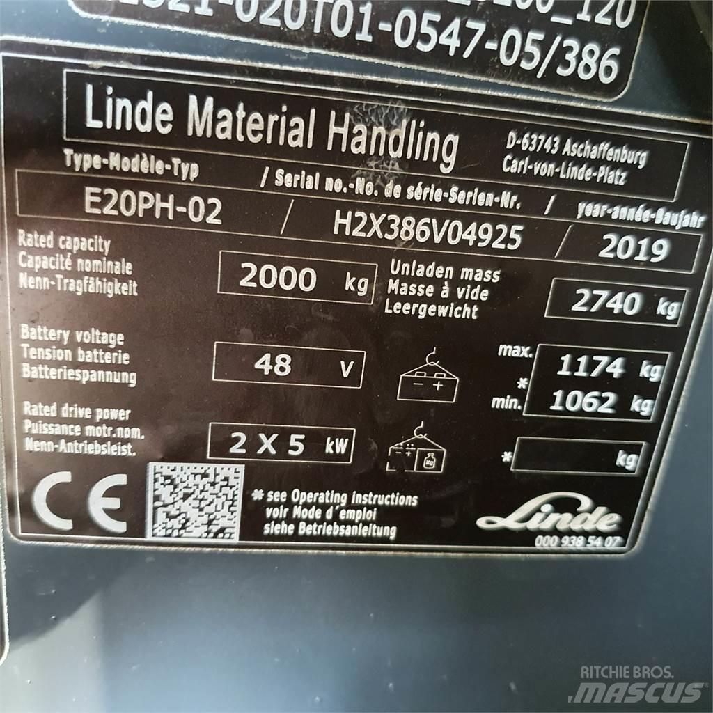 Linde E20PH Электропогрузчики