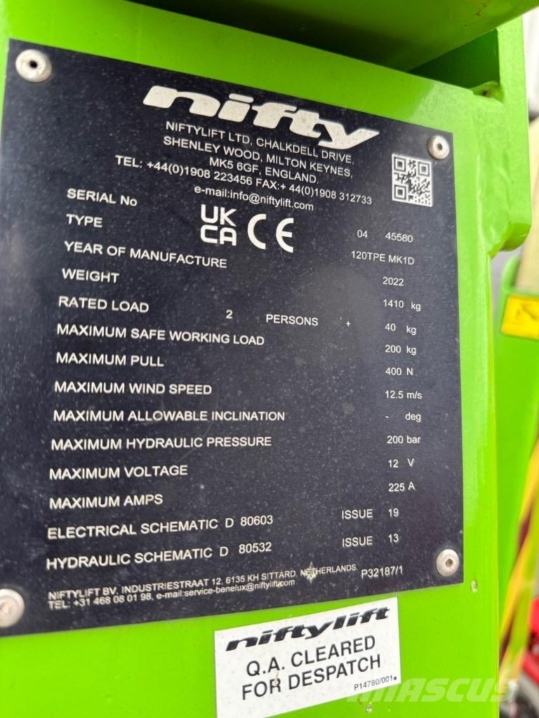 Niftylift 120TPE Прицепные подъёмники