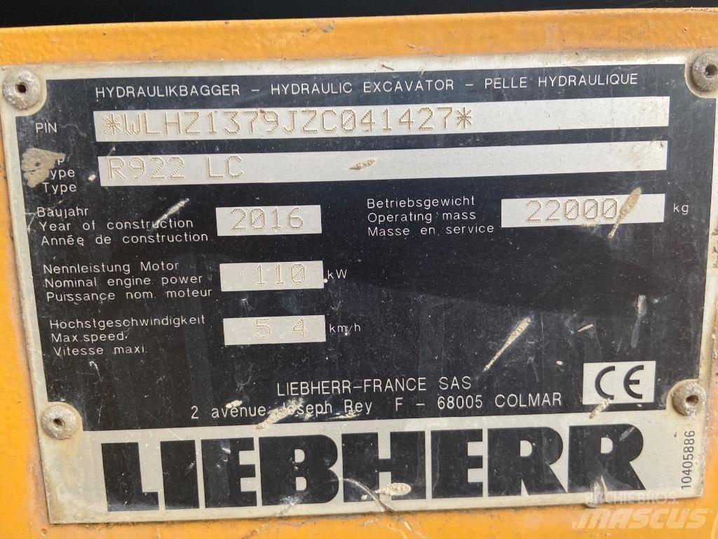 Liebherr R 922LC Гусеничные экскаваторы
