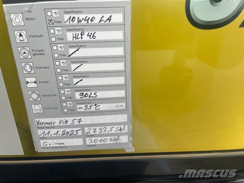 Yanmar Vio 57 - 6A Мини-экскаваторы