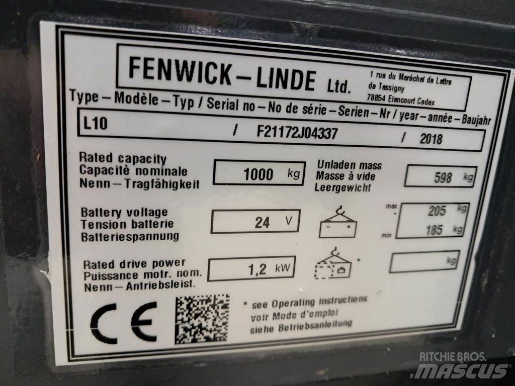 Linde L10 Ручные штабелёры с электроподъёмом