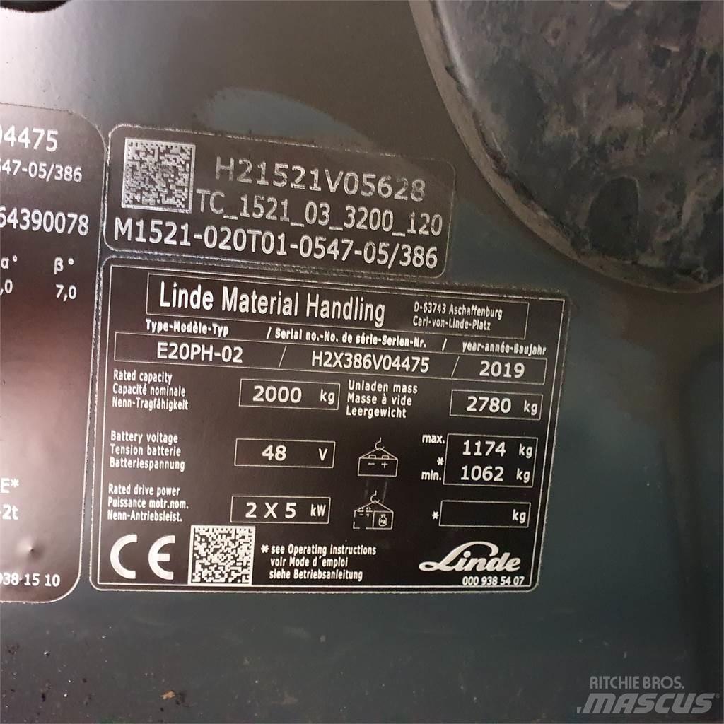 Linde E20PH Электропогрузчики